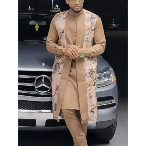 3 PIECE KHAFTAN WITH FLORAL DETAILS
